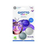 Giotto Make Up Butterfly Pack Con 3 Maquillajes Faciales De Tematica Mariposa - Se Lava Con Agua - Dermatologicamente