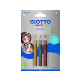 Giotto Make Up Metallic Pack Con 3 Lapices Cosmeticos - Se Lava Con Agua - Dermatologicamente Testado - Colores