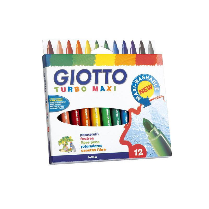 Giotto Rotuladores Turbo Maxi Verde Claro Estuche De 12
