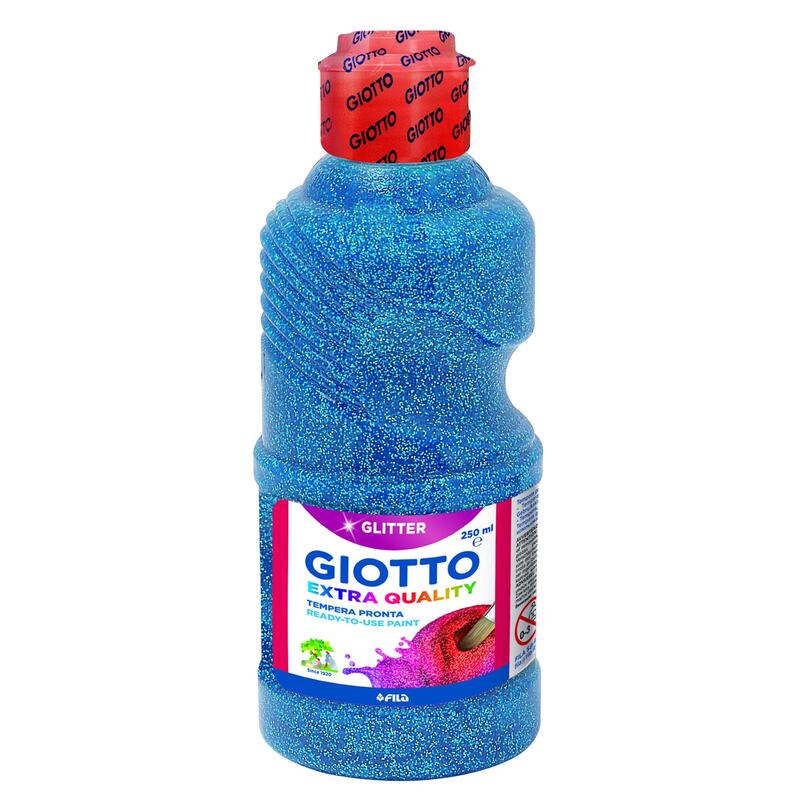 Giotto Témpera Glitter Azul Botella 250 Ml