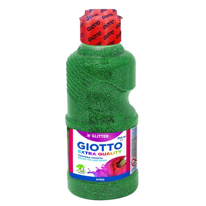 Giotto Témpera Glitter Verde Botella 250 Ml