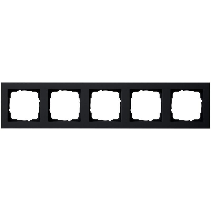 Gira 021509 Abdeckrahmen 5f Gira E2 Schwarz M
