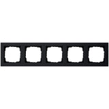 Gira 021509 Abdeckrahmen 5f Gira E2 Schwarz M