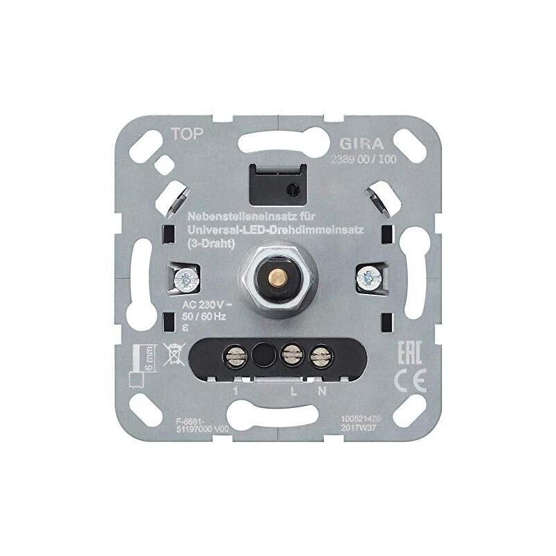 Gira 238900 Dreh-Nebenst.Eins.3dr Led-Dimmer Inserto