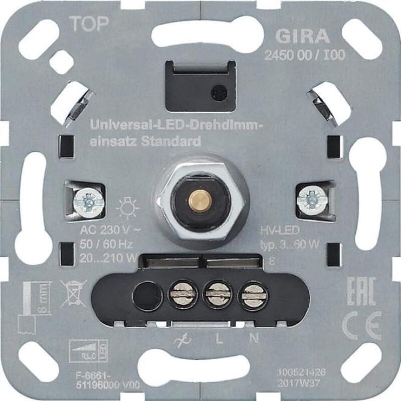 Gira 245000 Uni-Led-Drehdimmeins. Standard Einsatz