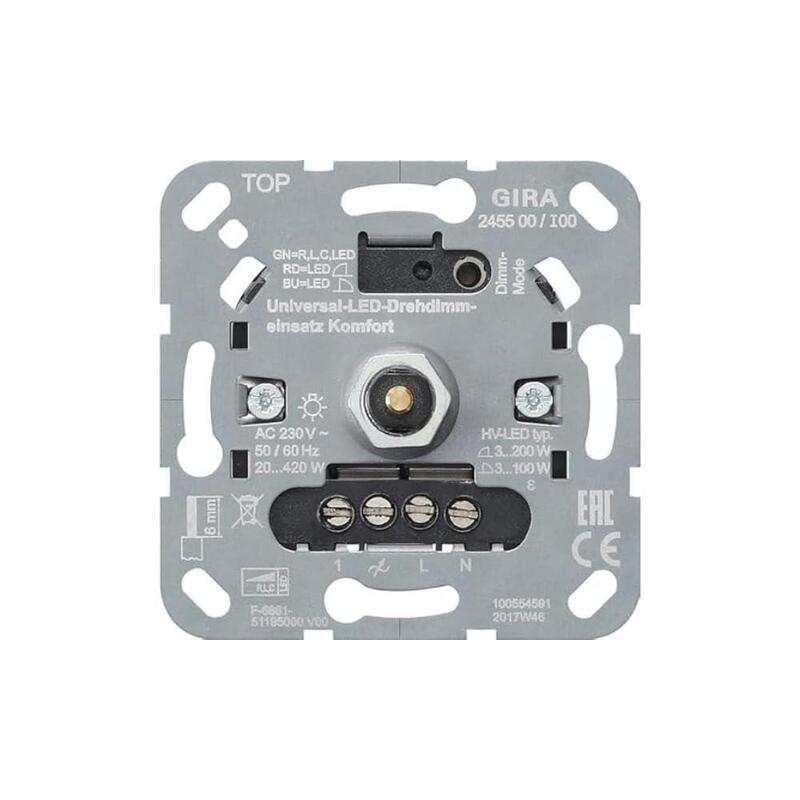 Gira 245500 Uni-Led-Drehdimmeins. Komfort Einsatz