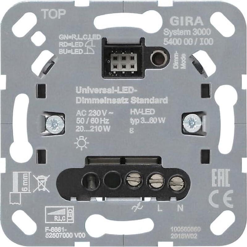 Gira 540000 S3000 Uni-Led-Dimmeins. Std Einsatz