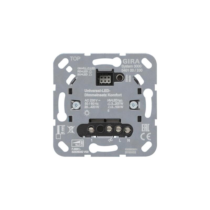 Gira 540100 S3000 Uni-Led-Dimmeins. Komfort Einsatz