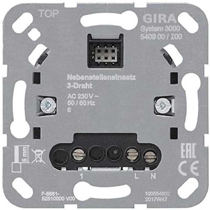 Gira 540900 S3000 Nebenst.Eins. 3-Draht Einsatz