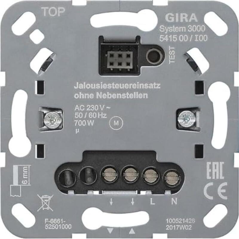 Gira 541500 S3000 Jal.Steuereins. O.Nebenst.Eing. Einsatz