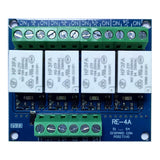 Gl-Seguridad Re-4a Modulo 4 Relés. Alimentación A 12v