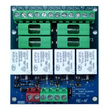 Gl-Seguridad Re-4f Modulo 4 Relés Con Fusible. Alimentación A 12v