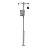 Global Kit-Baculo-35-Gris Báculo Desmontable De 3,5m De Altura En Acero Galvanizado De Color Gris Con Soporte Para Cámara Y Speed Dome