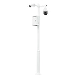 Global Kit-Baculo-45-Blanco Báculo Desmontable De 4,5m De Altura En Acero Galvanizado De Color Blanco Con Soporte Para Cámara Y Speed Dome