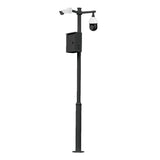Global Kit-Baculo-45-Negro Báculo Desmontable De 4,5m De Altura En Acero Galvanizado De Color Negro Con Soporte Para Cámara Y Speed Dome