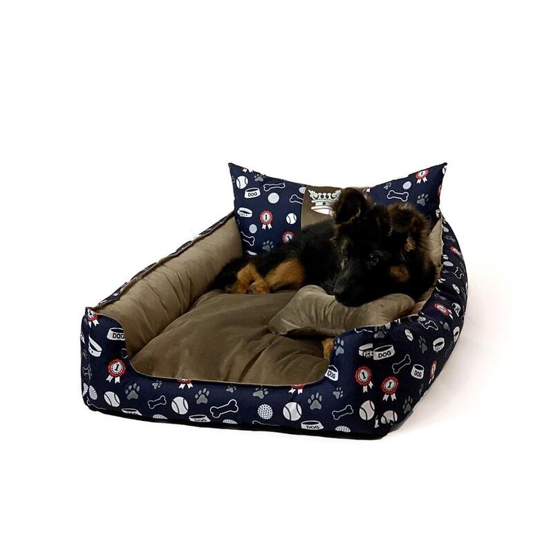 Go Gift Cama Para Perros Y Gatos Xl - Marrón - 100x80x18 Cm