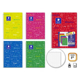 Golden Pack De 5 Cuaderno Asignatura Tapa Flexible Folio 80 Hojas 90gr Cuadricula 4x4 - Resistente - Ideal Para