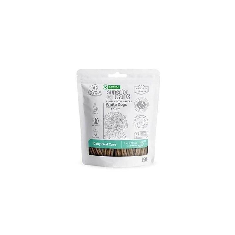 Golosina Para Perros Nature'S Protection Sc White Dogs Adult Cuidado Bucal Diario Insectos  150 G