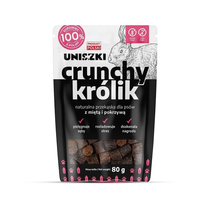 Golosina Para Perros Uniszki Crunchy Conejo Con Menta Y Ortiga  80g