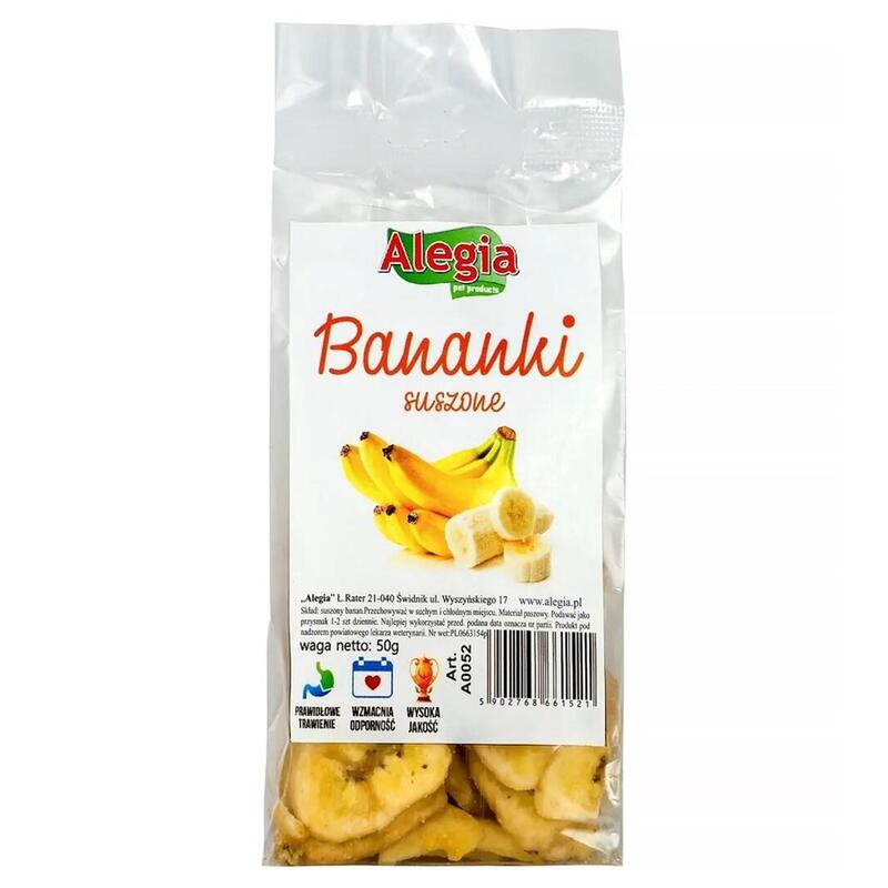 Golosina Para Roedores Y Conejos Alegia Dried Bananas  60g