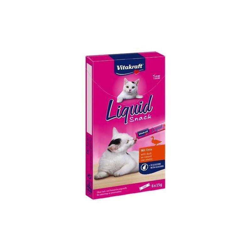 Golosinas Para Gatos Vitakraft Snack Líquido Pato  6 X 15 G