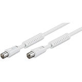 Goobay 50724 Cable Coaxial 2,5 M Blanco