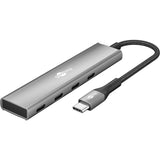 Goobay 76564 Slim 4-Port Usb-Hub, Usb-C Auf Usb-C, 5 Gbit S, Grey