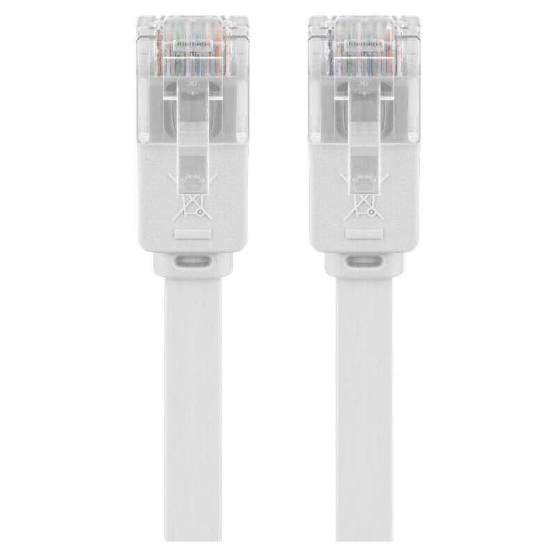 Goobay Cat5e Flat 5-1000 10.0m Cable De Red Plano Blanco 10 Metros Cat.5e U/Utp