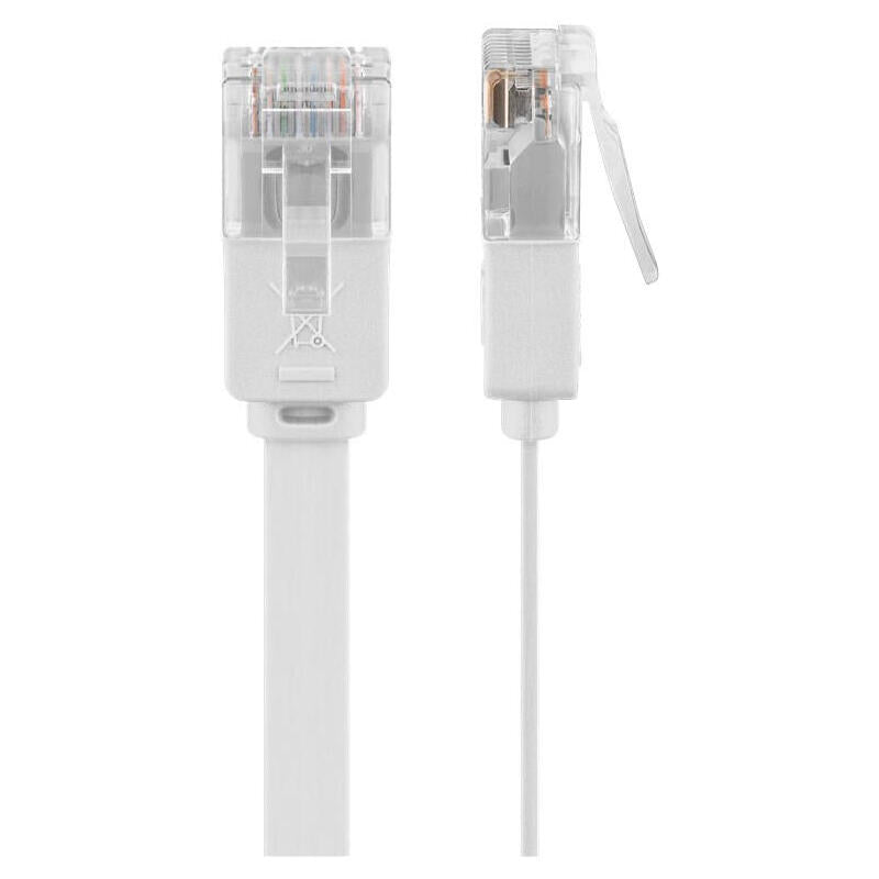 Goobay Cat5e Flat 5-1000 10.0m Cable De Red Plano Blanco 10 Metros Cat.5e U/Utp