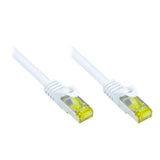 Goodconnections Rj45 Cable De Red Con Cat. 7 Cable A Granel Y Protector De Pestaña (), S Ftp, Pimf, Libre De Halógenos, 500mhz, Ofc, Blanco, 5m,