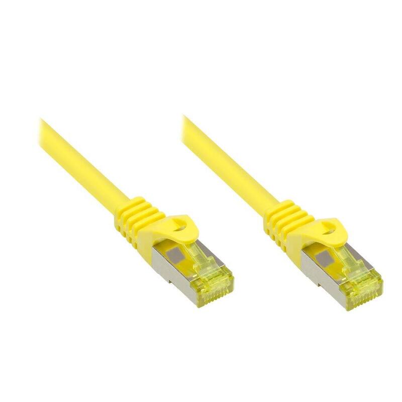 Goodconnections Rj45 Cable De Red Mit Cat. 7 Rohcable Und Rastnasenschutz (), S Ftp, Pimf, Halogenfrei, 500mhz, Ofc, Grün, 0,25m,