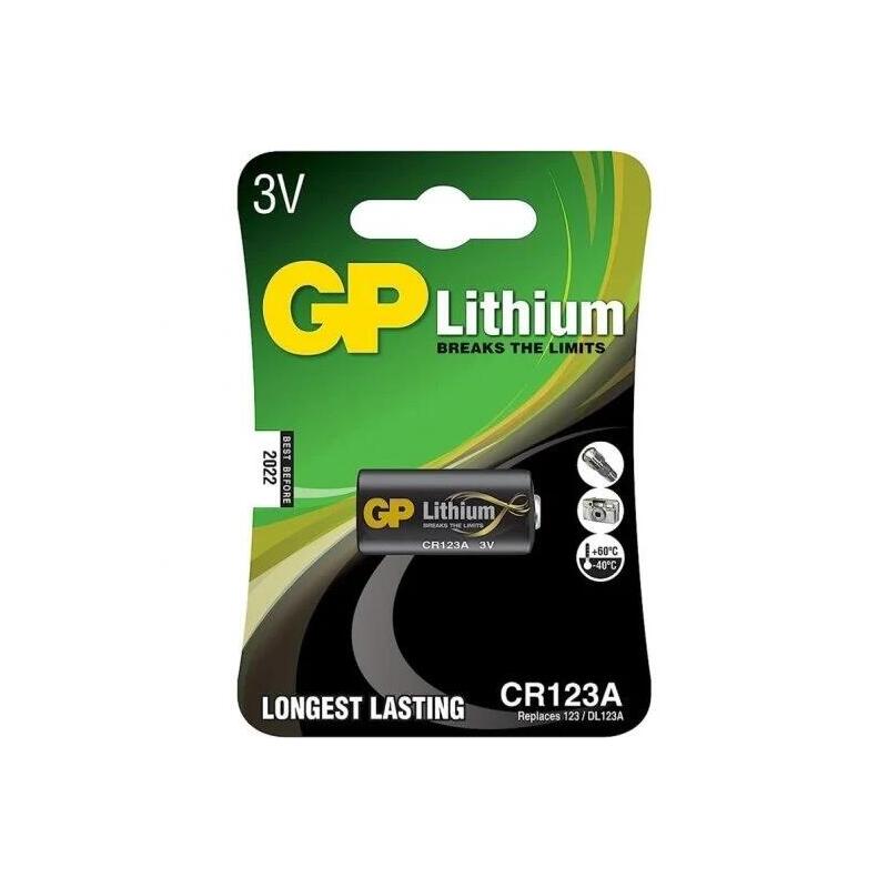 Gp Lithium Cr123a Pack De 1 Pila 123a 3v