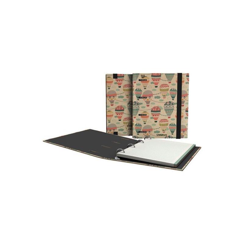 Grafoplás Carpeta Anillas 4x25 Carpebook A5 C/Recambio 90h 5x5 90gr Kraft Y Cartón Reciclado Uninature Capadocia