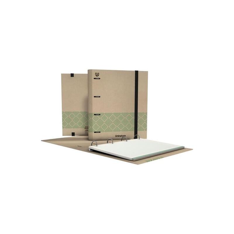 Grafoplás Carpeta Anillas Mixtas 4d35 Carpebook A4 C/Recambio 100h Forrado Uninature Verde