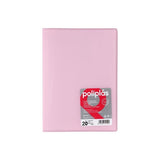 Grafoplás Carpeta Con Fundas Poliplás Soldadas Folio 20 Fundas Pp Semirígido Translúcido Rosa Soft
