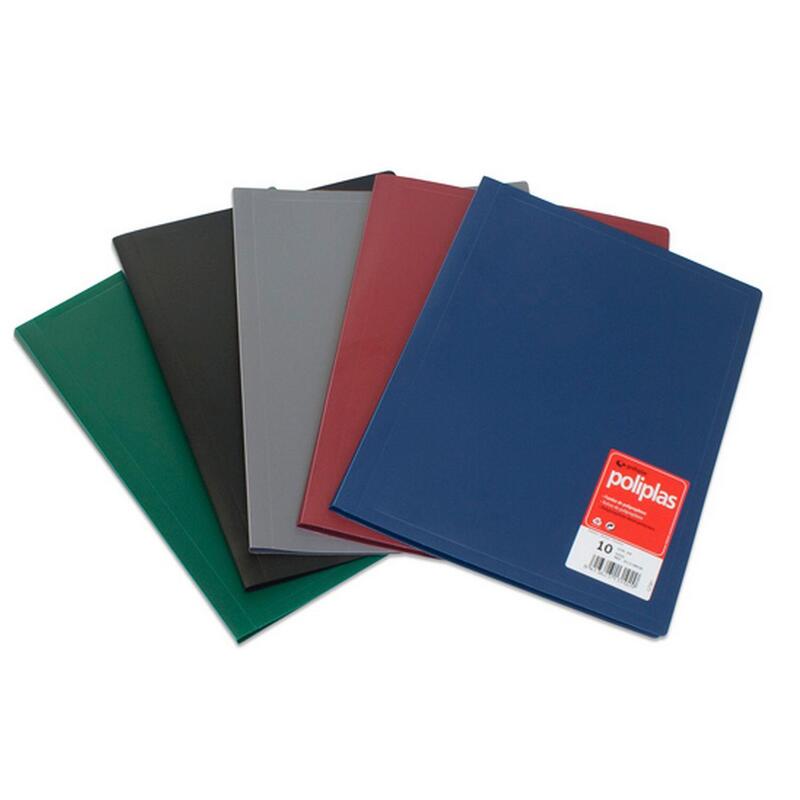 Grafoplás Carpeta Poliplás De Polipropileno Opaco Con 40 Fundas Soldadas A4 Negro