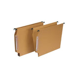 Grafoplás Carpetas Colgantes Visor Lateral A4 Lomo V Cartulina Fsc Pack 50 Kraft