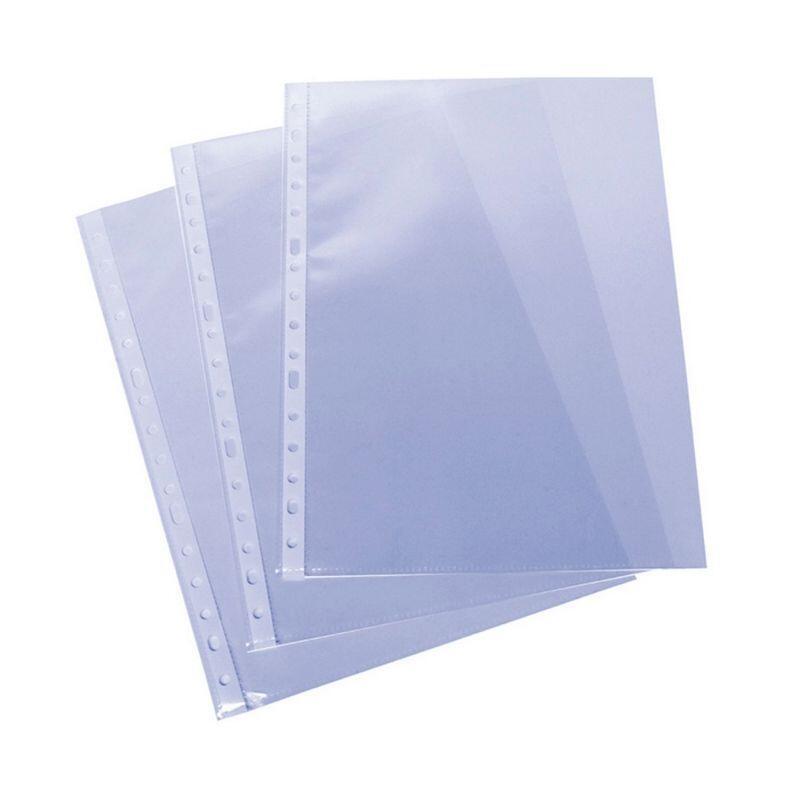 Grafoplas Fundas Multitaladro 16 Pp Transparentes 80 Micras Galga Extra Piel Naranja 80 Micras Folio Paquete -100u-