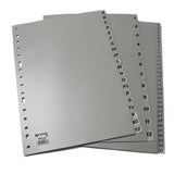 Grafoplás Juego De Abecedario Folio 16 Taladros Pp Opaco Gris