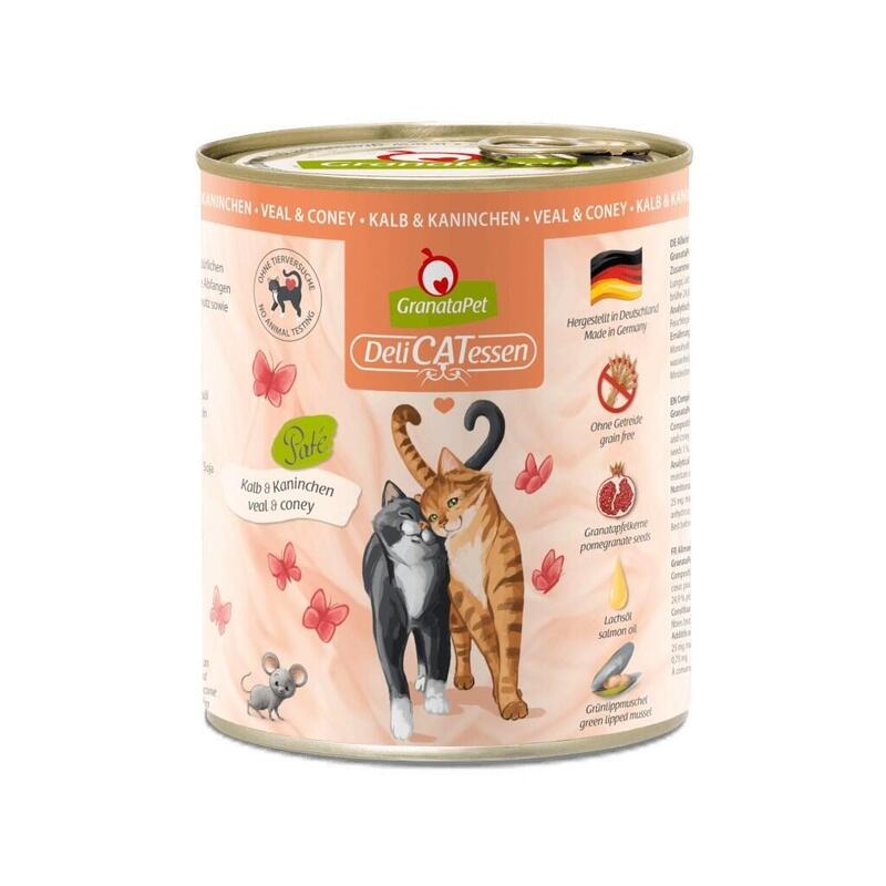 Granatapet Delicatessen Veal And Coney - Comida Húmeda Para Gatos - 800g