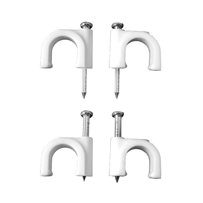 Grapa Blanca Cable Manguera Tubular 2x4 Nº 9 (Caja 100uni)