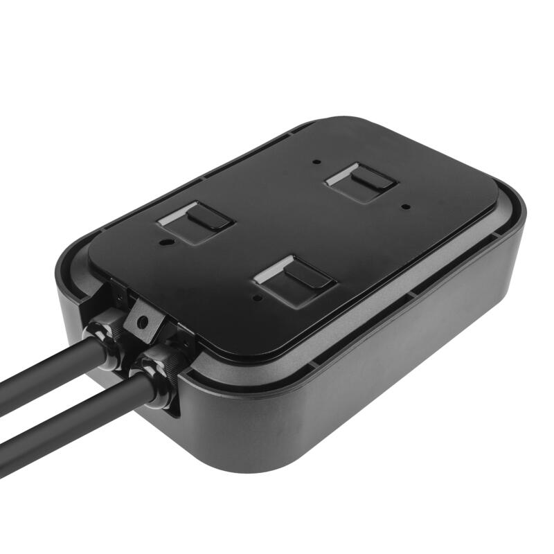 Green Cell Wallbox Ev Powerbox Rfid 2x Conector De Carga Hembra Tipo2 22kw 32a Negro