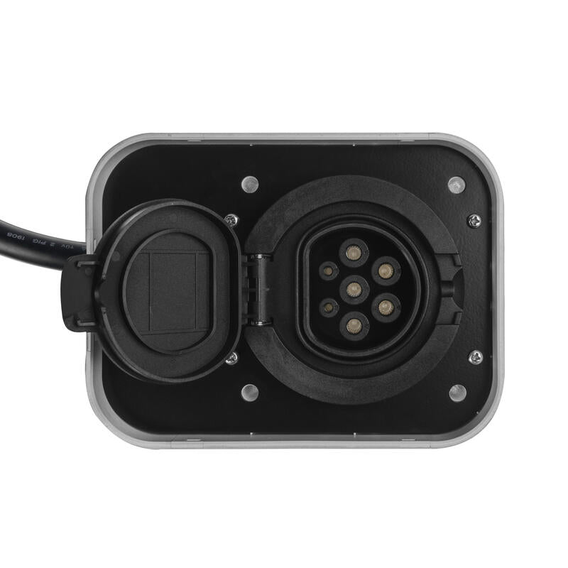 Green Cell Wallbox Ev Powerbox Rfid 2x Conector De Carga Hembra Tipo2 22kw 32a Negro