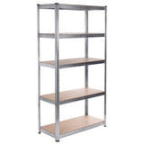 Greenblue Gb378 Metal Storage Rack Cabinet Shelves 175kg X5 180x90x40cm Galvanized Folding Mdf