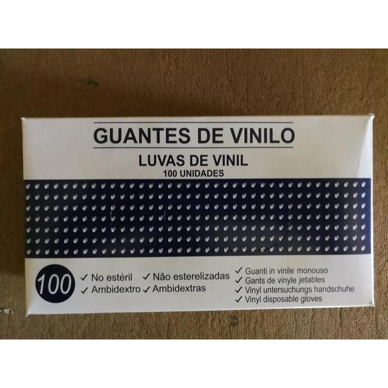 Guantes De Vinilo Sin Polvo P/100-S