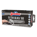 Guantes Desechables Spontex Extra Negro 100 Fabricados En Talla Vinilo. Metro