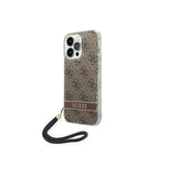 Guess Guohcp14lh4stw Iphone 14 Pro 6,1" Brown Hardcase 4g Print Strap