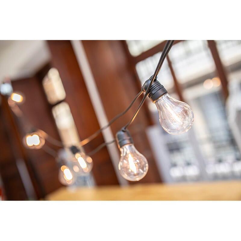 Guirnalda Allegra Solar+Bateria Negra 8m 10 Bombillas Led New Garden