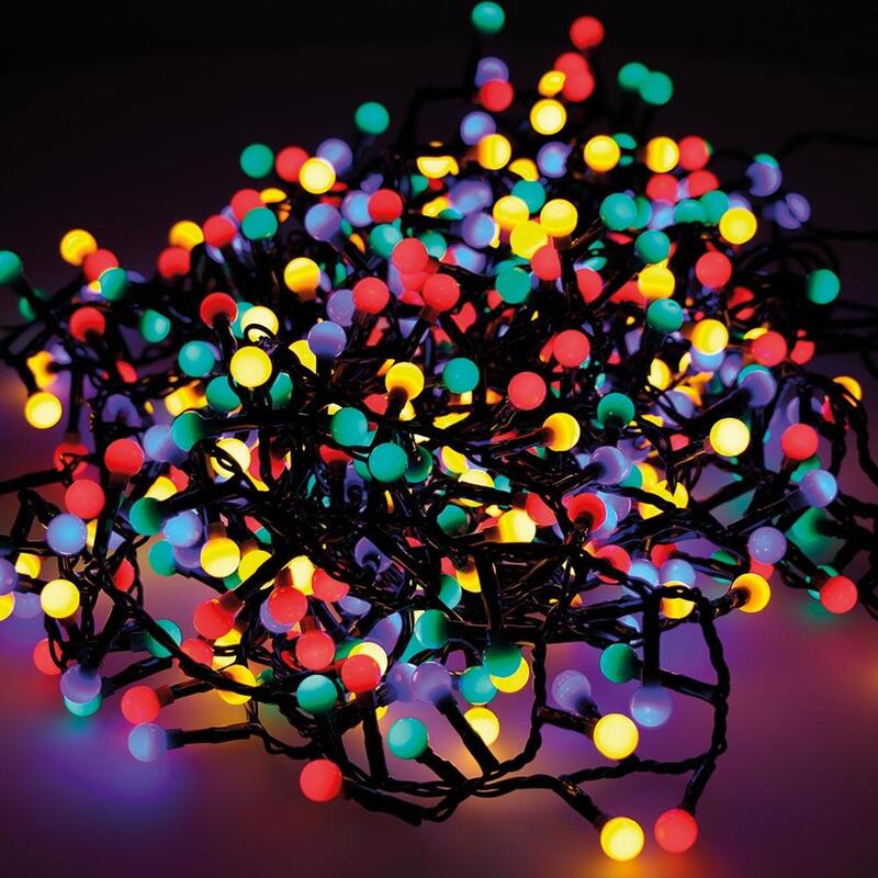 Guirnalda "Cherry Compact" Parpadeante Exterior 16m 500 Leds Multicolor