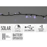 Guirnalda Led, 400 Leds, 8 Funciones Parpadeante Blanco Frio, Solar. Basics